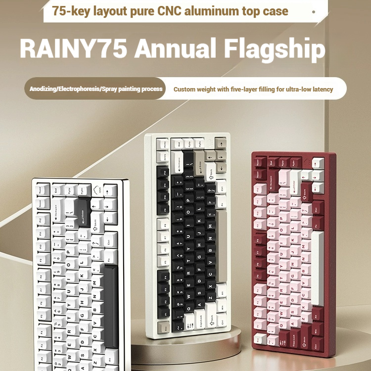 Esports Gaming Keyboard - Kablosuz Bluetooth RAINY75 Özelleştirilmiş Oyun Klavyesi